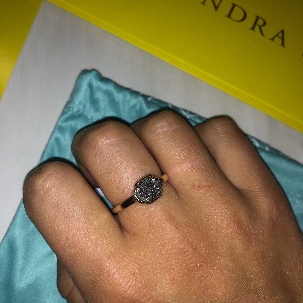 Kendra Scott Ring in Gold & Platinum Drusy